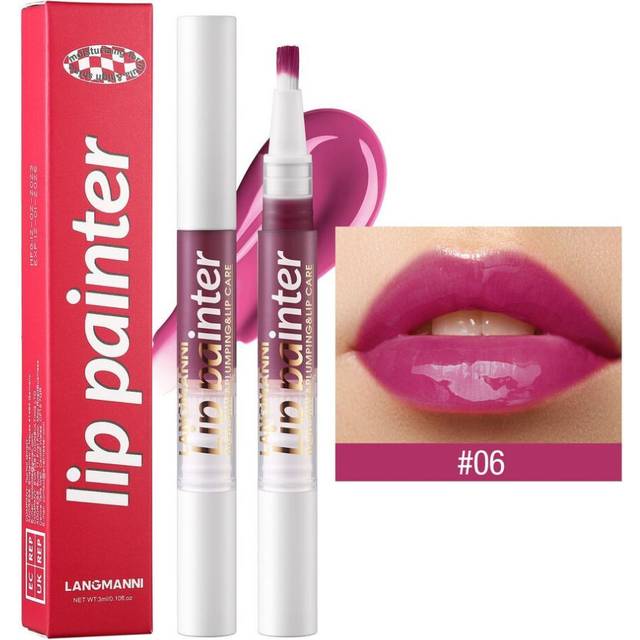 (06#) 12 Colours Rotating Soft Brush Lip Gloss Pen Pearlescent Lip Glaze Lipstick Lip Oil Hydration Easy To Apply Glitter Lip Gloss Lip Nectar Lip Mak