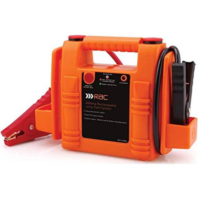 RAC 400 Amp Rechargeable Jump Start System HP082 - For Car Batteries up to 1500cc, Orange/Red,design may vary