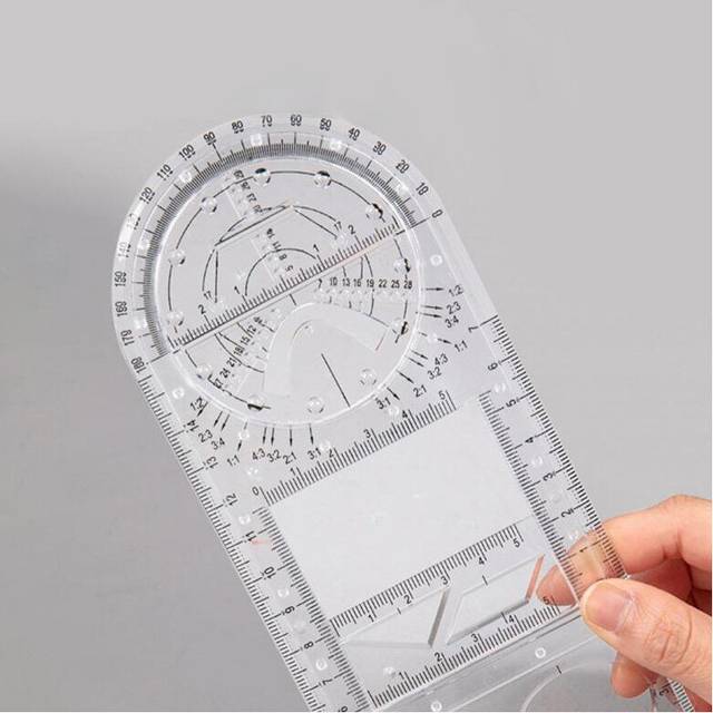 Multifunctional Geometric Ruler Geometric Drawing Template Measuring Tool For Drawing Rulers Students School Office Supplies