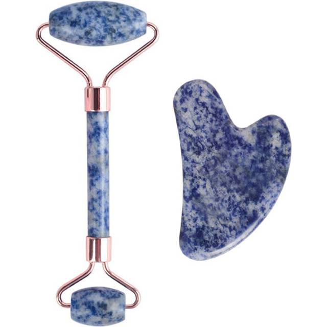 (a-set A no box) Massager For Face Lift Gouache Scraper Jade Facial Massage Roller Natural Crystal Stone Guasha Anti-wrinkle Skin Care Beauty Set