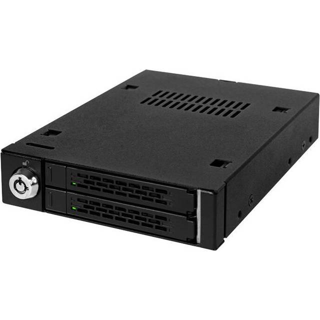 "ICY DOCK - ToughArmor 2-Bay 2.5"" SATA/SAS HDD & SSD Mobile Rack for External 3.5"" Drive Bay"