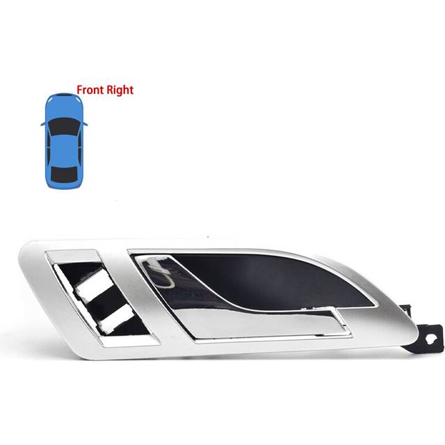 (Silver Front Right) Car Inner Door Handle Inside Handle Internal Wrench Open The Door For