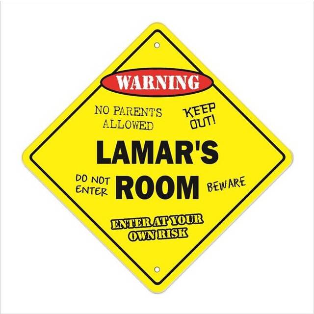 SignMission X-Lamars Room 12 x 12 in. Crossing Zone Xing Room Sign - Lamars