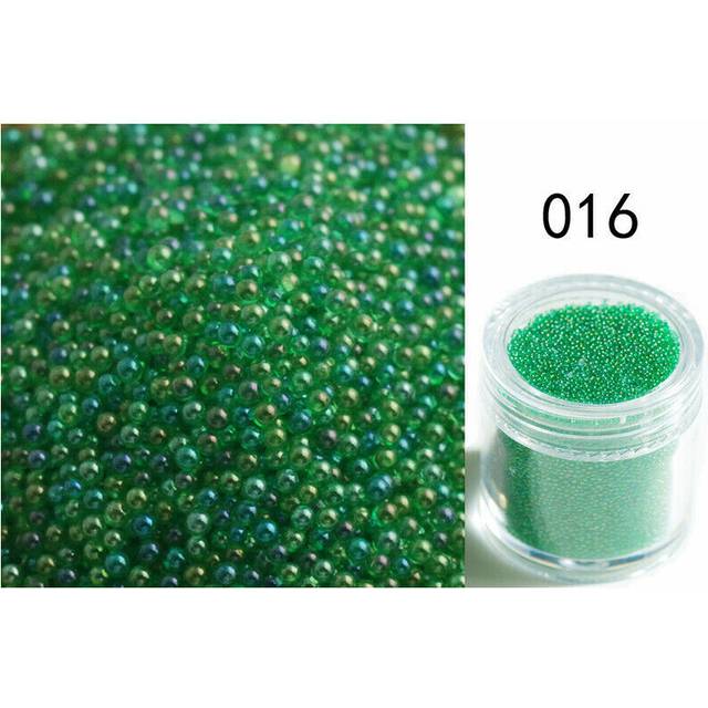 Women Glass Crystal Caviar Design 3D Art Micro Beads Nail Rhinestones DIY Gems