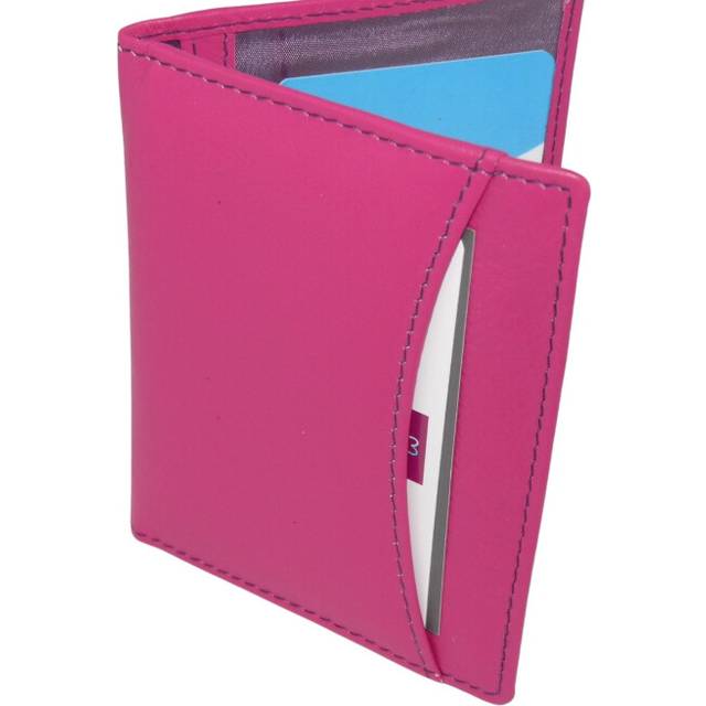 (Pink) Leather Oyster ID Card Holder