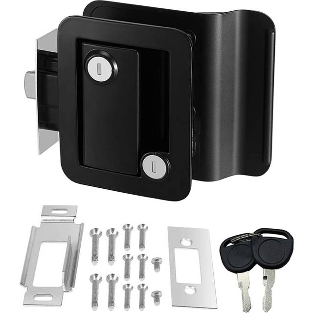 RV Travel Trailer Entry Door Lock Door Latch Handle with Keys RV Door Lock Replacement for RV//Trailer