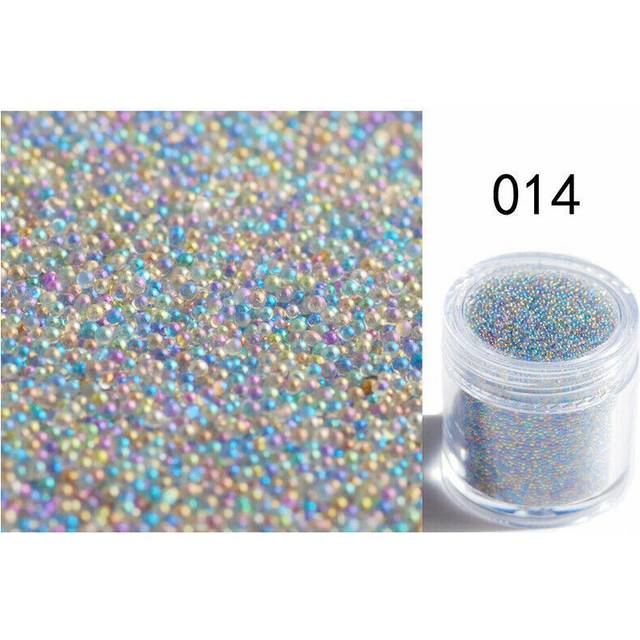 Women Glass Crystal Caviar Design 3D Art Micro Beads Nail Rhinestones DIY Gems