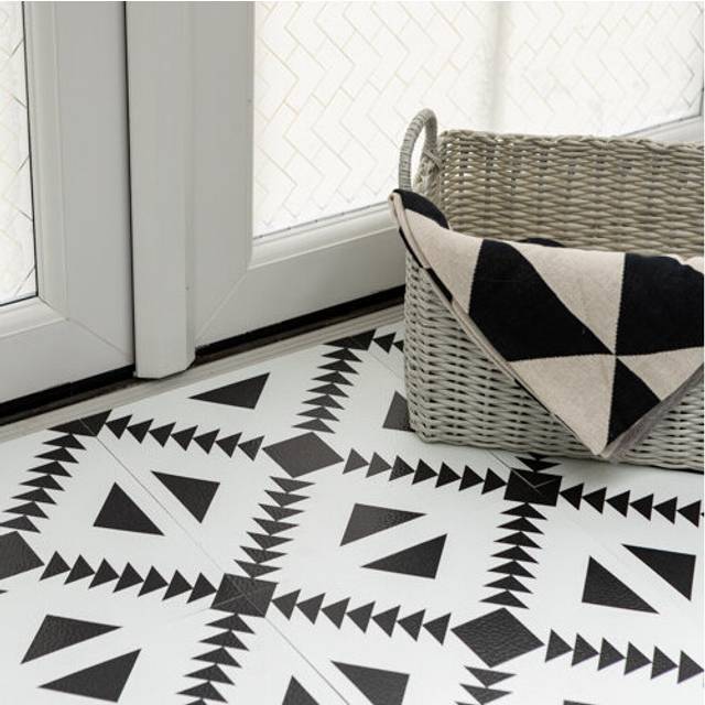 PARLA peel and stick vinyl floor tiles (30.48cm x 30.48cm) pack qty 10 tiles (0.93sqm)
