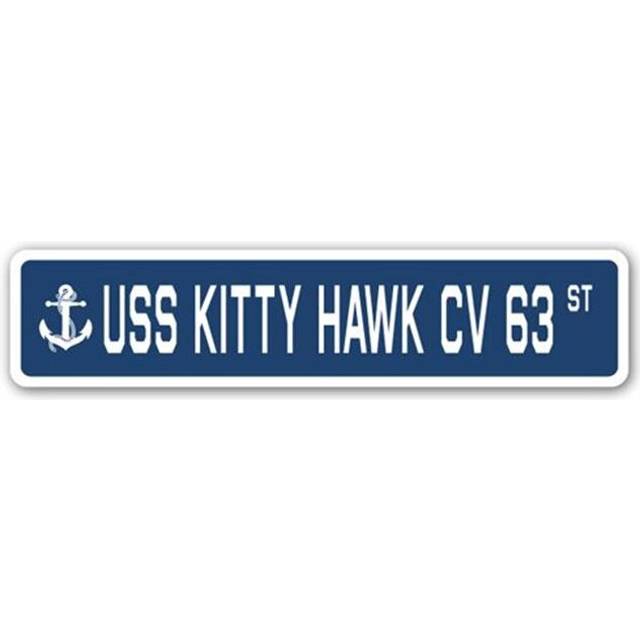 SignMission SSN-624-Kitty Hawk Cv 63 6 x 24 in. A-16 Street Sign - USS Kitty Hawk CV 63