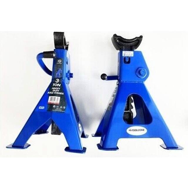 Axle Stand 3 Tonne Ton Foldable Folding Car Jack Heavy Duty Pair Of Stands Tool