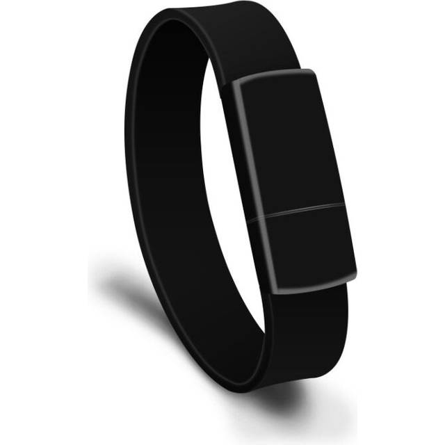 MicroDrive 128GB USB 2.0 Fashion Bracelet Wristband U Disk (Black)