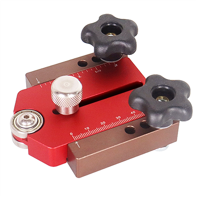 Thin Rip Jig Table Saw Jig Guide Tool for Repeat Narrow Strip Cuts with Adjustable Roller for 3/4Inch x 3/8Inch Slots
