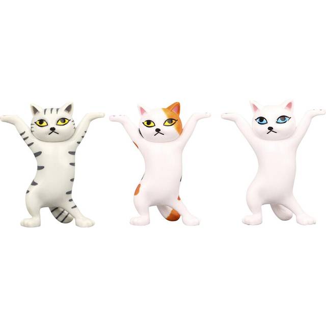 (01 02 03, 1pc random color) 1/2/3/4/5PCS Desk Cat Pen Bookshelf Holder Earphone Holder Coffin Cat