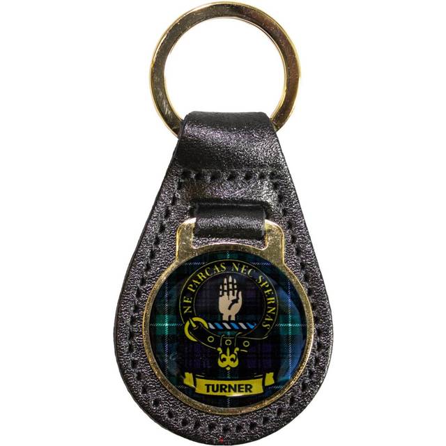 Leather Key Fob Scottish Family Clan Crest Turner Made in Scotland