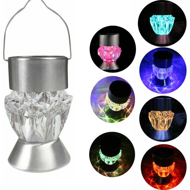LED Solar Hang Light Color Change Chandelier Garden Path Lamp