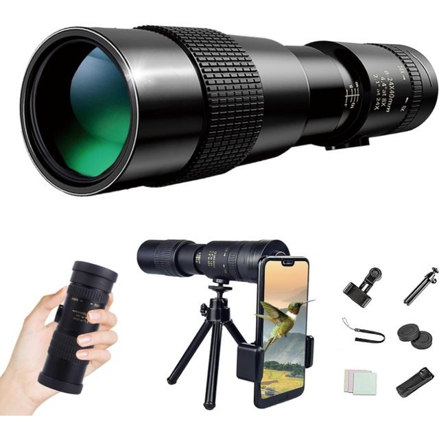 Chronus 4K 10-300X40Mm Super Telephoto Zoom Monocular(Black)