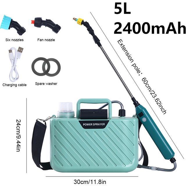 (Set M) Shoulder-Type Electric Pesticide Sprayer 5L/8L 1800mAh/ Spray Garden Power Tool Comes With Bucket USB Charging