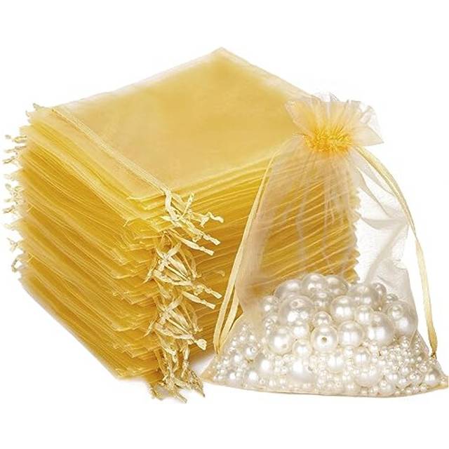 G2PLUS Organza Gift Pouches 100 PCS Wedding Jewelry Bags 13 cm * 18 cm Perfect for Wedding, Christmas, Birthday, Anniversary