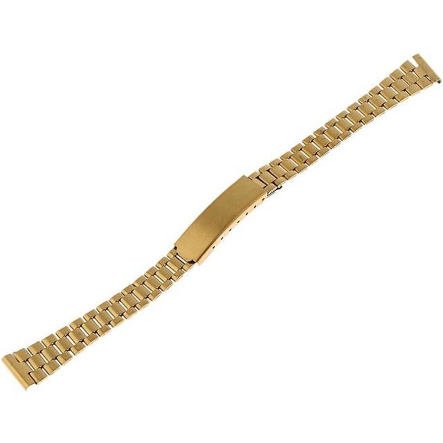 (golden, 12mm) Men  Stainless Steel Watch Band Strap Metal Replacement Bracelet 12mm