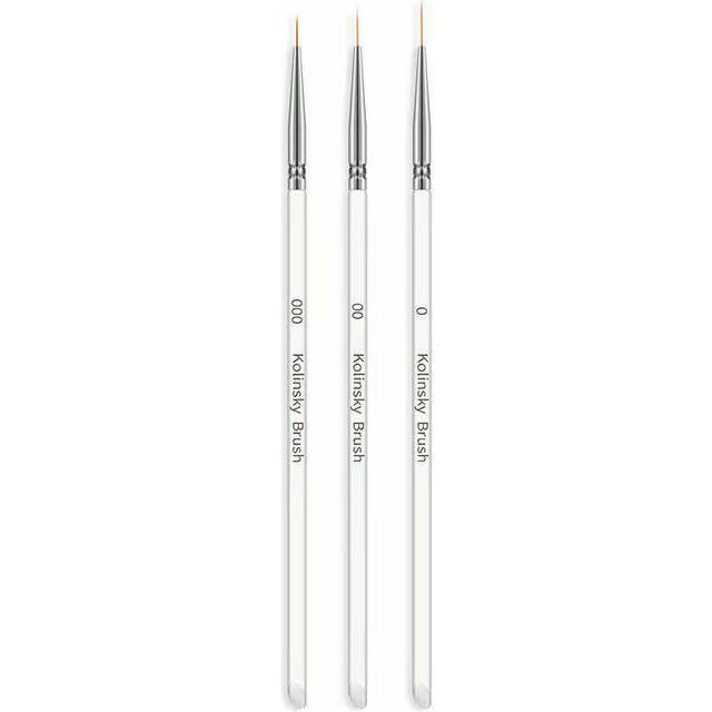 Kolinsky Sable Acrylic Nail Hair Brush Glitter Handle Manicure Draw Carving Pen
