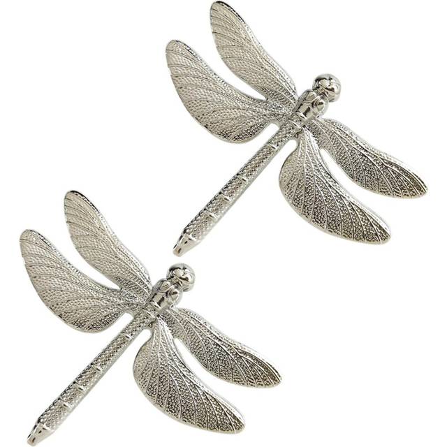 12PCS Dragonfly Napkin Ring Silver DIY Hotel Wedding Table Display Metal Napkin Buckle