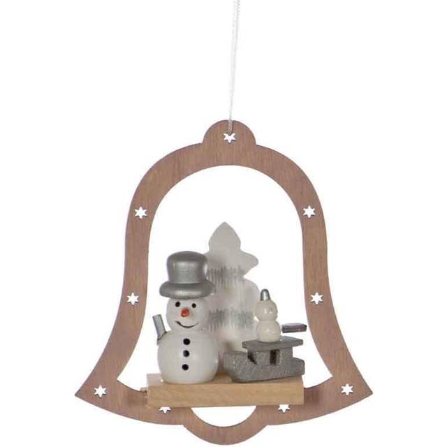 Wooden Christmas Bell Hanging Tree Decoration - 85mm