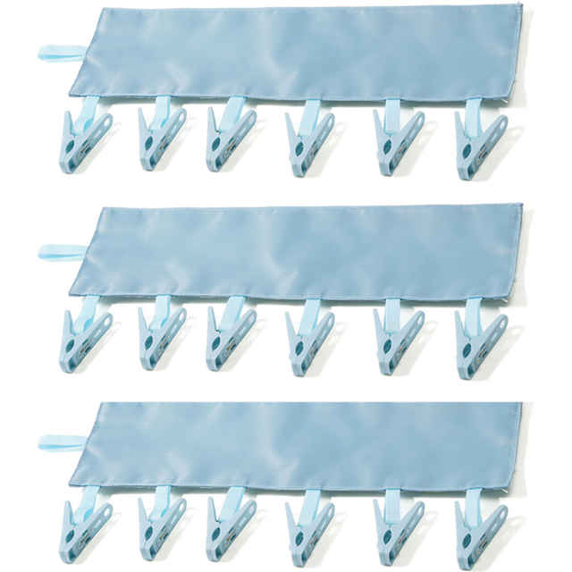 Portable Hanger Clips Travel Clothesline Travel Hangers Towel Drying Rack Clothing Hanger Folding Portable Sock Swimsuit Drying Rack Hanger -blue