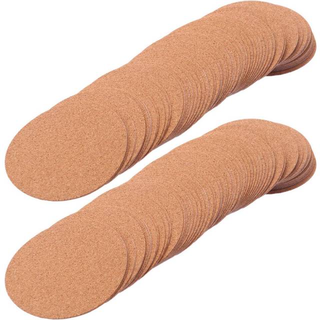 Self-Adhesive Cork Coasters,Cork Mats Cork Backing Sheets for Coasters and DIY Crafts Supplies (120 Pcs, Round)