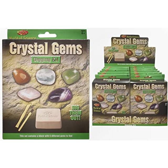 World of Science Crystal Gems Digging Kit | Science Kit | Excavation Kits For Kids