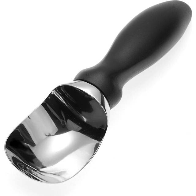 Ice Cream Scoop - Heavy Duty 18/8 Stainless Steel with Soft Grip Handle - Black