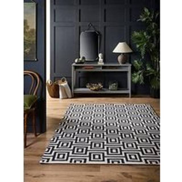 Very Home Labyrinth Rug 100% Pure Wool Rug - Multi - Print - 80x150cm