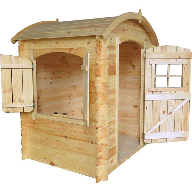 Wooden Playhouse for Kids Outdoor, 19 mm planks - Fun Wendy House Outdoor Play - Garden Play House for Kids W3'8 x D4'10 x H4'9 ft Timbela M505
