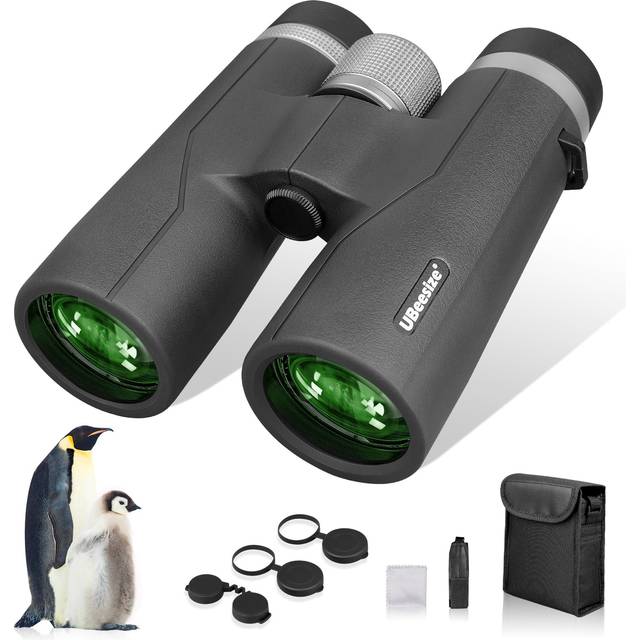 UBeesize Binoculars 10x 42x12 HD High Magnification 42mm Aperture to Visual Bak4 Equipped with FMC Authentic High Transmittance Suitable for Live Bird black