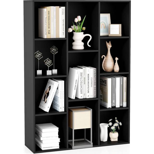 11-Cube Bookcase Modern Geometric Bookshelf Display Cabinet