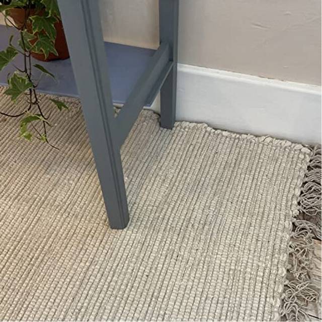 White Hush Soft Cotton Rug Hand Loomed and GoodWeave Certified Long Runner 60 cm x 210 cm