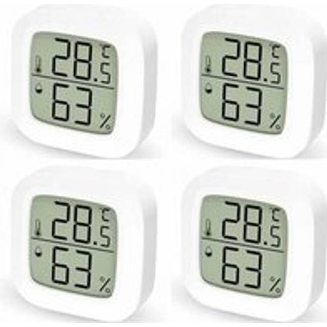 Cyslmuk - Indoor Thermometer Home Set of 4 Digital Thermometer Hygrometer, Digital Thermometer for Bedroom