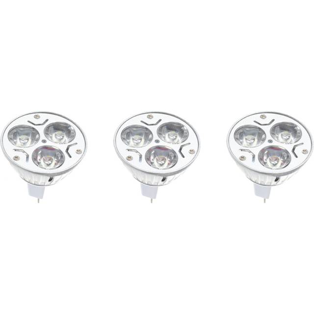 3X MR16 GU5.3 12V Cool White Light Bulb 3X1W