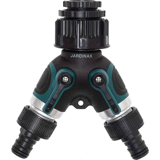 (As show, One size) 2 way 1, 1/2  3/4 inch garden hose splitter - garden hose y connector - 2 circuit garden hose choice