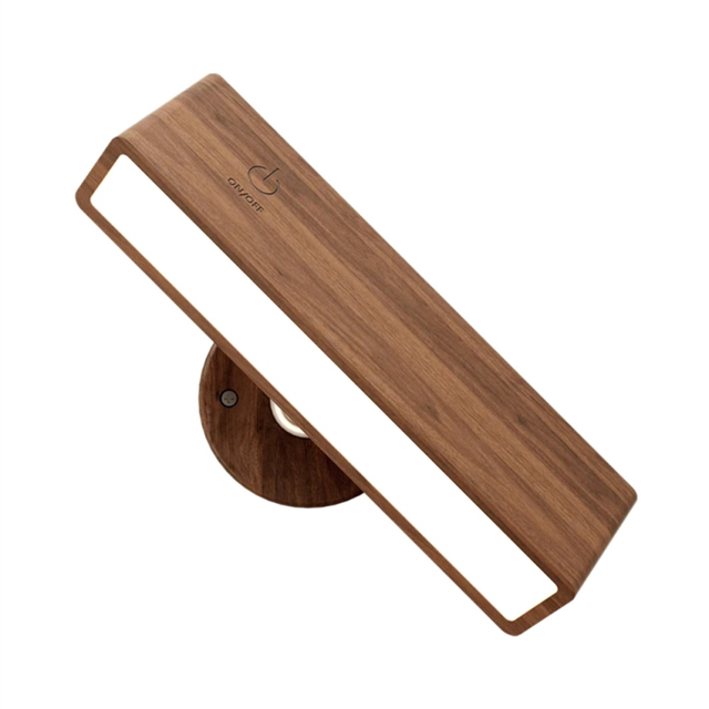 Rechargeable Bedroom Wall Light Dimmable Wood