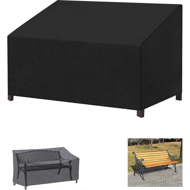 (As show, One size) outdoor garden bench cover, 2 seater sofa slipcover waterproof, windproof, anti-uv, 420d oxford  (134 x 66 x 63 / 89cm)