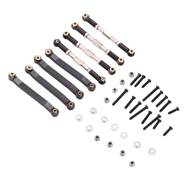 Metal Chassis Pull Rods for MN D90 D91 MN99S 1/12 RC Car Parts,Black
