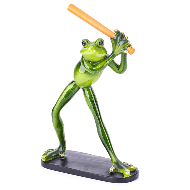 Noble Frog Figurine Pastoral Resin Crafts 13 X 5 22cm