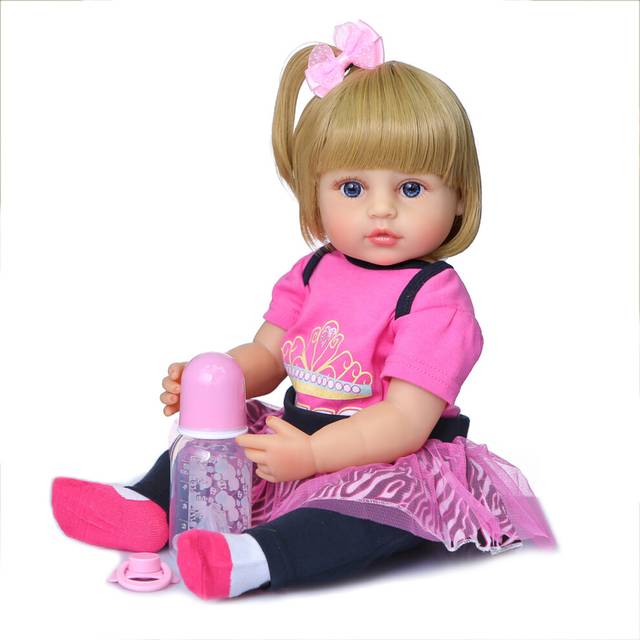 (Crown T-shirt) 50CM Full Body Soft Silicone Popular Sweet Face Reborn Toddler Baby Girl Doll