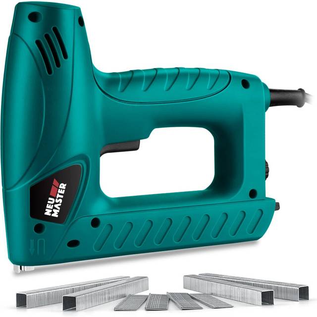 NEU MASTER Electric Brad Nailer, Staple Gun PLD6013 with Contact Safety and Power Adjustable Knob for Upholstery and Home Improvement
