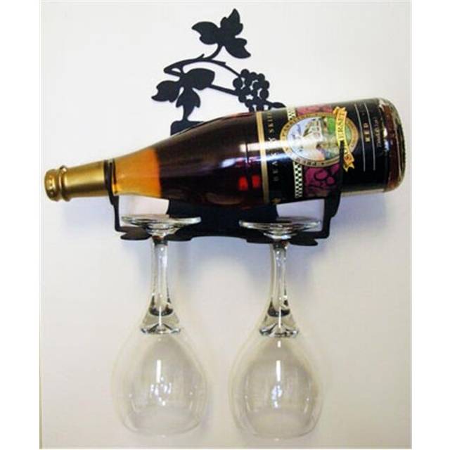 Village Wrought Iron  Grapevine Wine Rack - Wall Mount Extra Extra Small