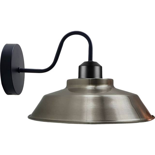Retro Industrial Wall Lights Fittings E27 Indoor Sconce Metal Bowl Shape Shade For Basement, Bedroom, Home Office