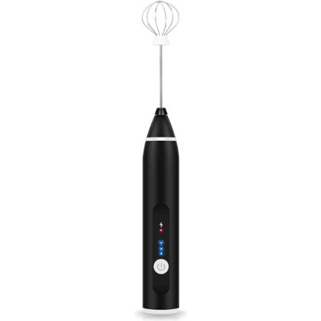 Electric Milk Frother, USB Rechargeable Milk Frother with Three Speed Settings, for Coffee, Latte
