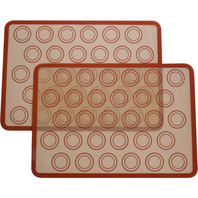 Silicone Baking Mat for Macaron Cookie, Non-Stick Mat Large 420295mm for Macaroon/Cake/Bread, Heat Resistant Silicone Baking Mat for Oven & Microwave