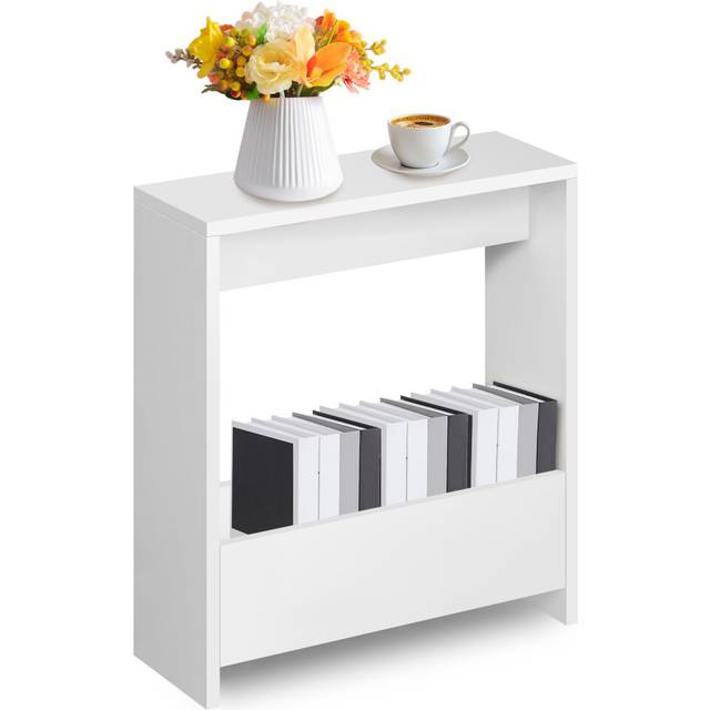 Side Table End Table with Magazine Rack for Living Room and Office