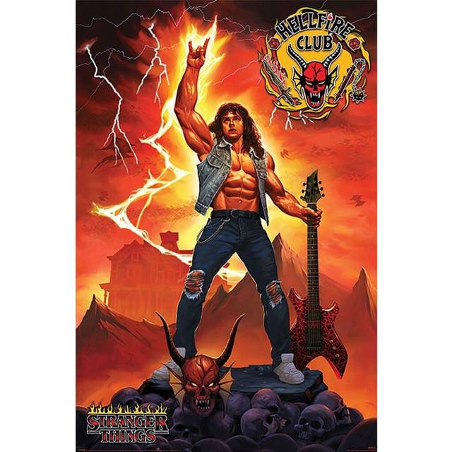 Stranger Things Hellfire Club Rock God Poster